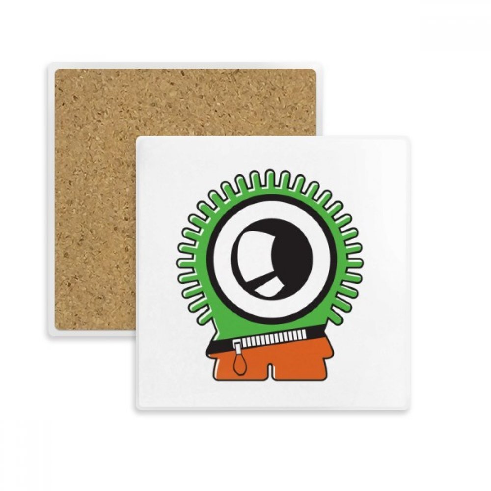 Repose-tasse alien vert en pierre absorbante, une idée cadeau originale pour Noël