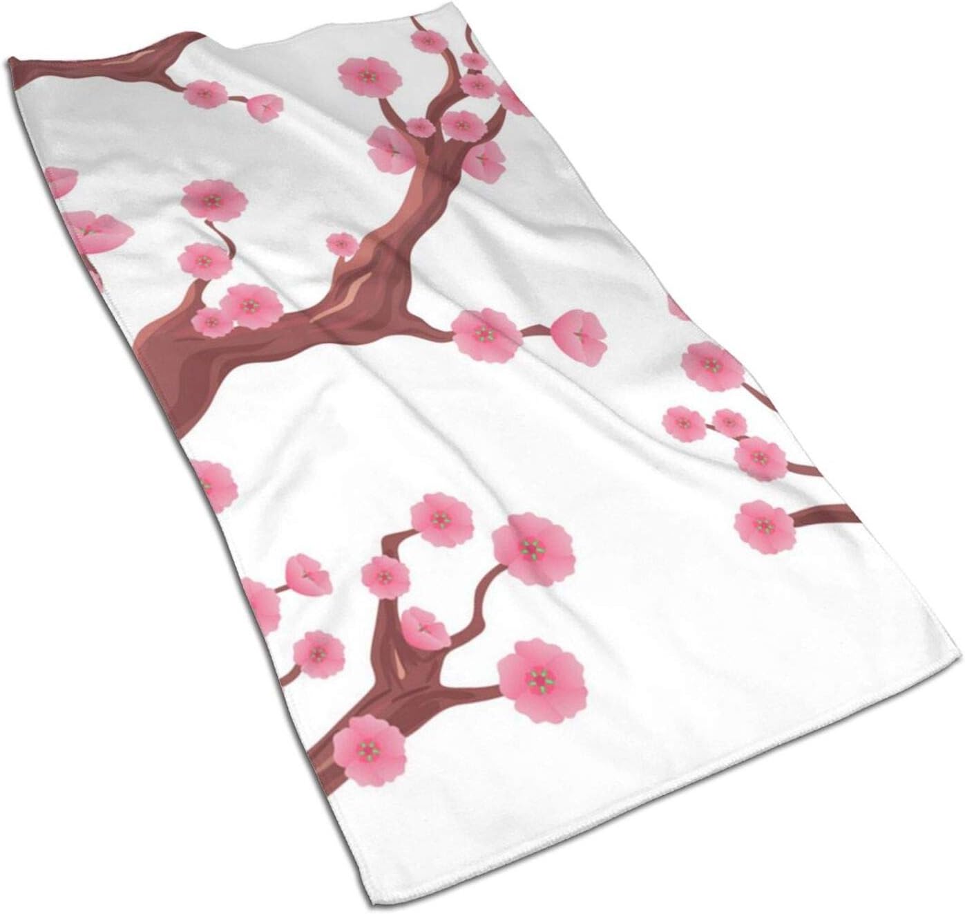 Japanese Blossoming Sakura Branches With Cherry Kitchen TowelsDish ClothMachine