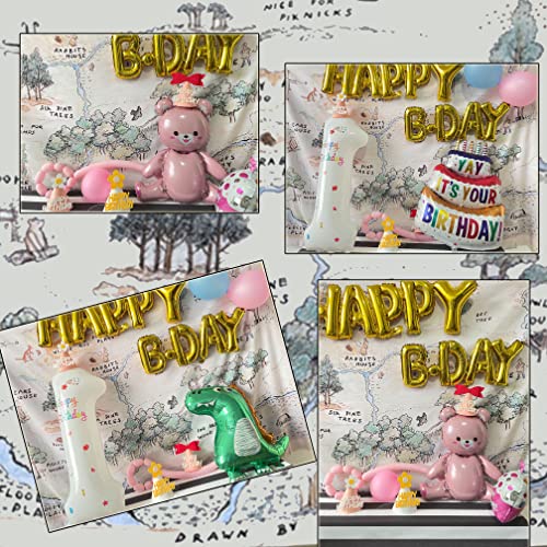 Fondo Fotográfico Tela 7x5ft para Fotografía de Cumpleaños miniatura 3