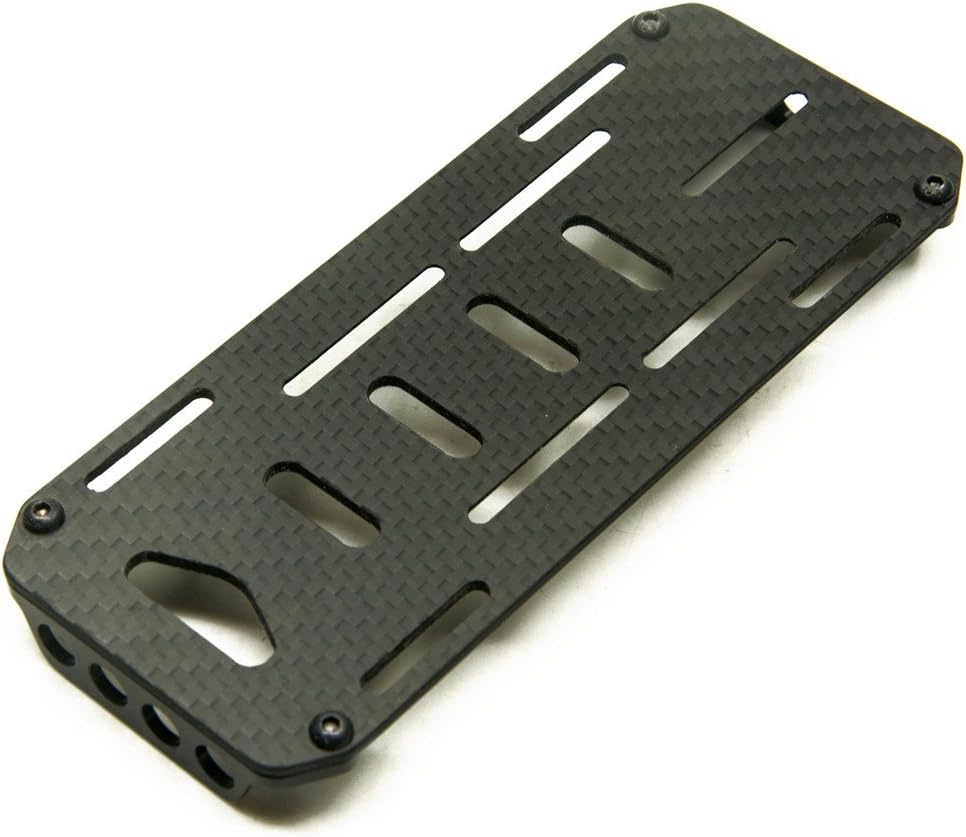 RC Battery Mount Plate, Carbon Fiber Battery Tray Protection Plate Black Battery Mounting Plate for Axial SCX10 CC01 F350 D90 1/10 RC Crawler Car Upgrades Accessories (Black)