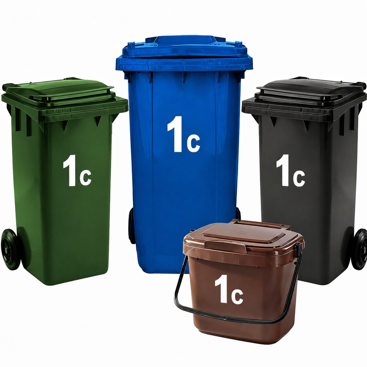Rubigo 4 x Bin Numbers for Wheelie Bins, 0-99, Letters A-D, 17.5cm Dustbin Stickers, Easy Application Stick On Number Stickers - Weatherproof Self Adhesive Vinyl (23) — view 48