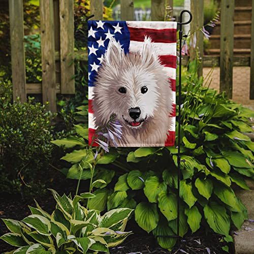 Drapeau de jardin Samoyède double face résistant aux intempéries petit format - 3