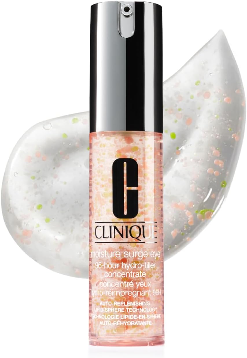 Clinique Moisture Surge Eye 96-Hour Hydro-Filler Concentrate Eye Gel + Mask | Hydrating + Brightening, 0.5 Fl Oz