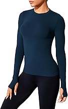 Women's Long-Sleeved Sports T-Shirt Breathable Fitness Yoga Clothes Breathable Functional Quick-Drying with Thumb Holes