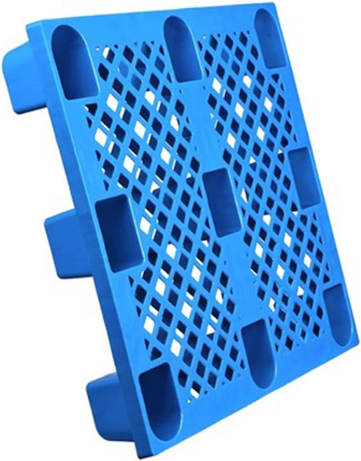EMYJAY Cargo Pallet，Shipping Grid Pads Logistics Pallets HDPE Material Wash and Dry Simple and Practical Heavy Load-Bearing Ideal for Carrying Goods (Color : Blue, Size : 110x110cm)