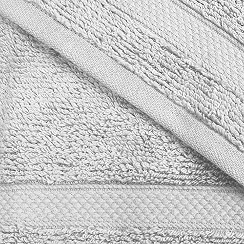 Trident Bath Linen Set, 650 Gsm Cotton Modal Blend, Towels For Bathroom, Super Absorbent, Zero Twist, Super Soft, 6 Piece Set (2 Bath Towels, 2 Hand Towels, 2 Washcloths),(Comfort Gray) #TOP4