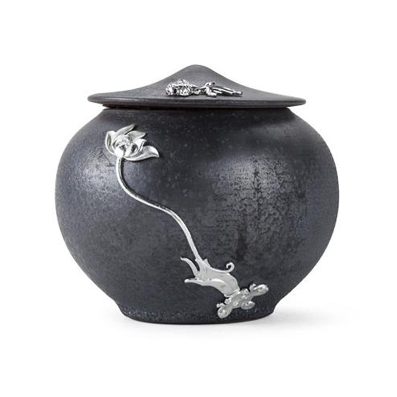 FZYOZZDPASL Ceramic Tea Canister Tea Caddy Ceramic Puerh Waking Jar Vintage Box for Coffee, Spices(Noir)
