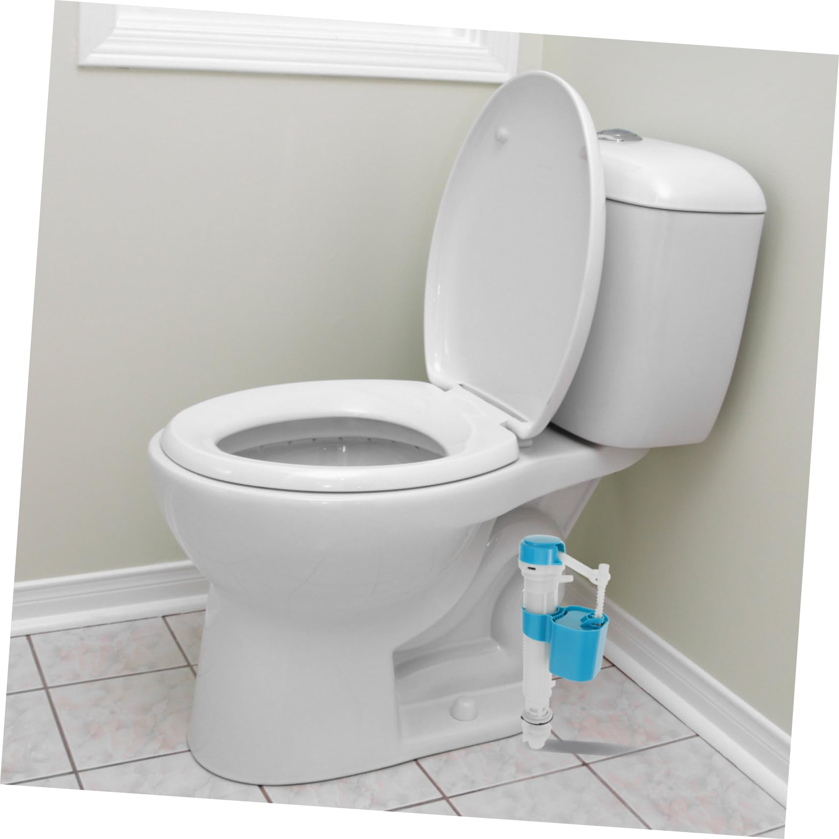 Kit de Válvula para Tanque de Inodoro Repuesto Completo con Válvula de Entrada y Descarga Botón de Doble Descarga Instalación sin Herramientas Control de Agua para Wc Estándar