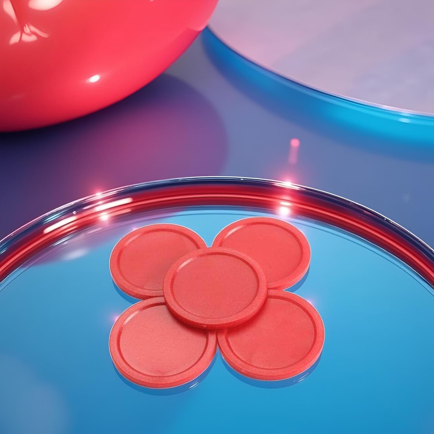 5Pcs Air Hockey Table Pucks, 2-inch, 50mm, for Arcade Tables Convenient and Attractive Air Hockey Arcade, Black, 50 Millimetres - Image 3