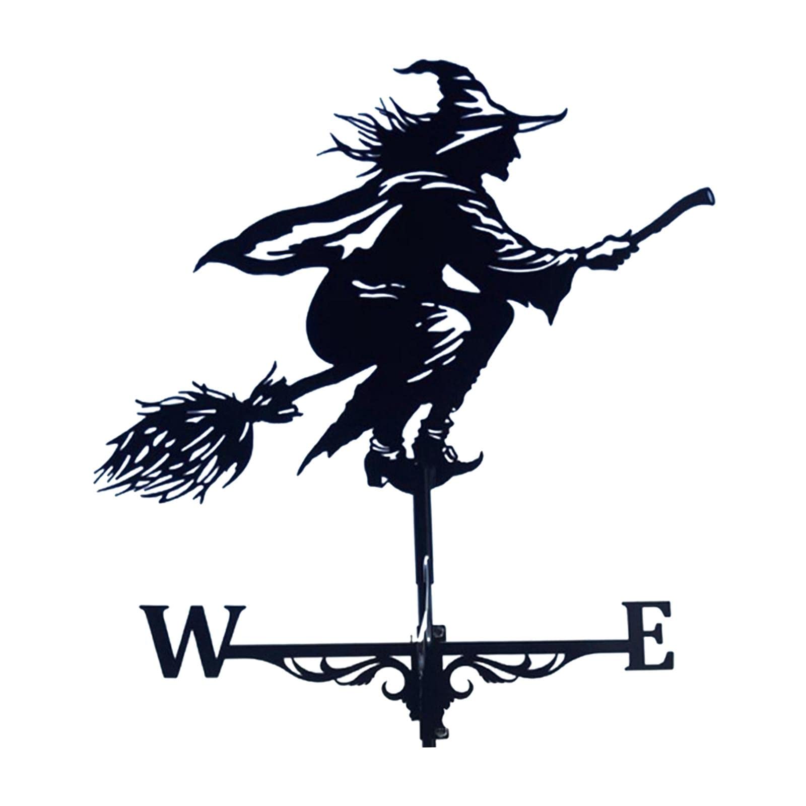 Metal Black Witch Weathervane Weather Vane Outdoor Yard Farm Decor 75cm Tall|Weathervanes|Home & Garden-image-27