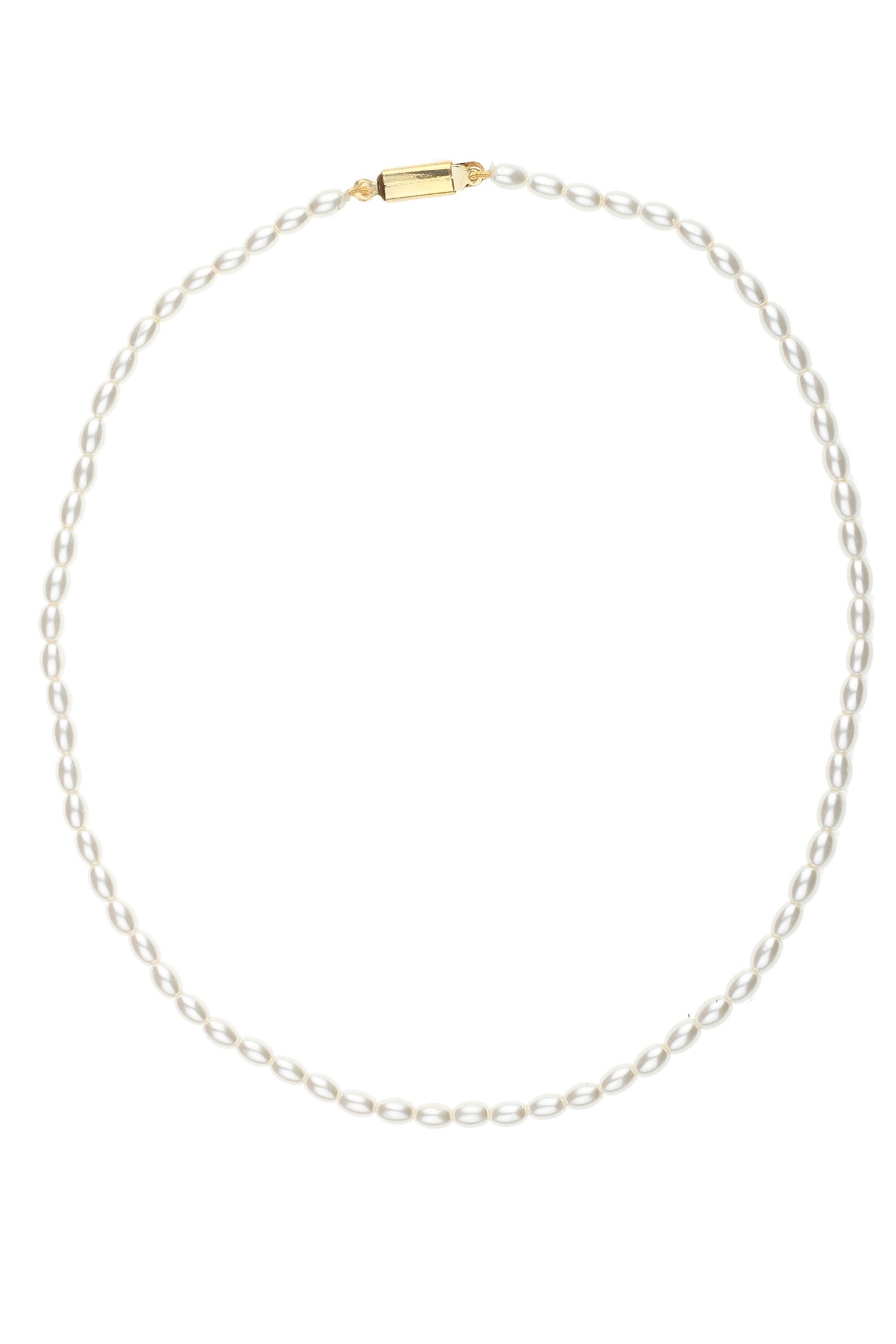 Bling N Beads Elegant Single line White Pearl 16" Evergreen Necklace Gift for Women (B06Y3VFHBN) Amazon Price History, Amazon Price Tracker