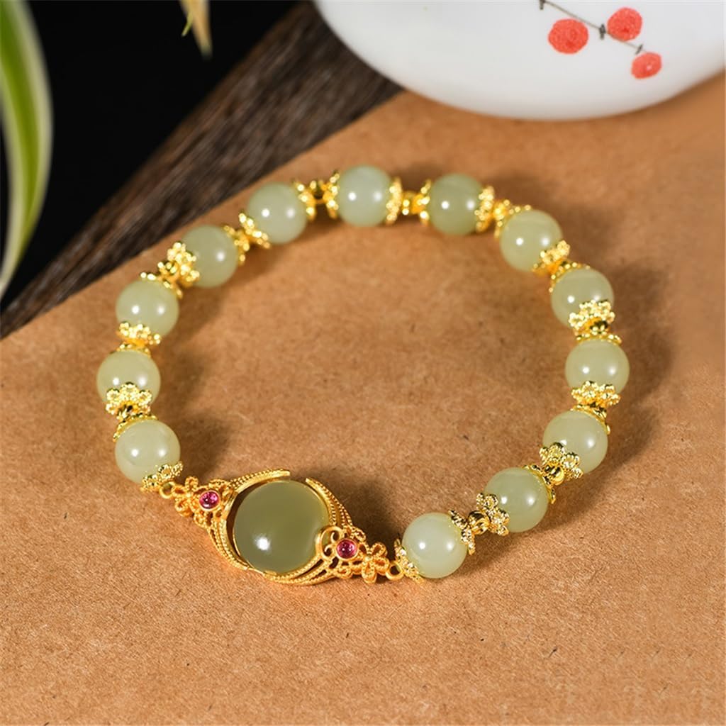 Hetian Jade Bracelet Versatile Hand String Personality Simple Retro National Style