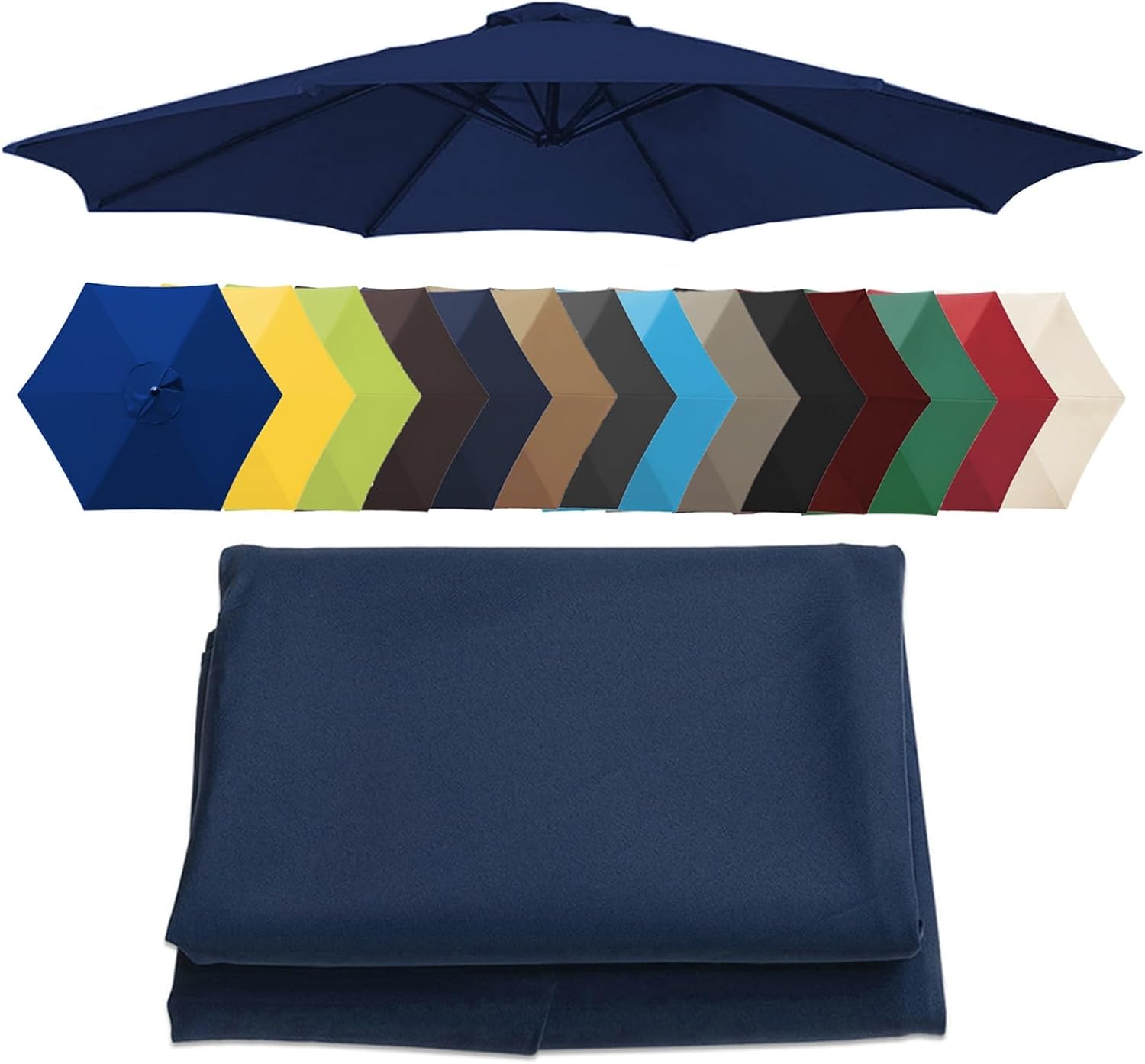 Patio Umbrella Replacement Canopy Square Cantilever Top Cover Outdoor,Replacement Canopy for Offset Umbrella (2/2.3/2.5/2.7/3/3.5m) - Durable Outdoor Fabric Top for Patio Garden Pool - UV Pr