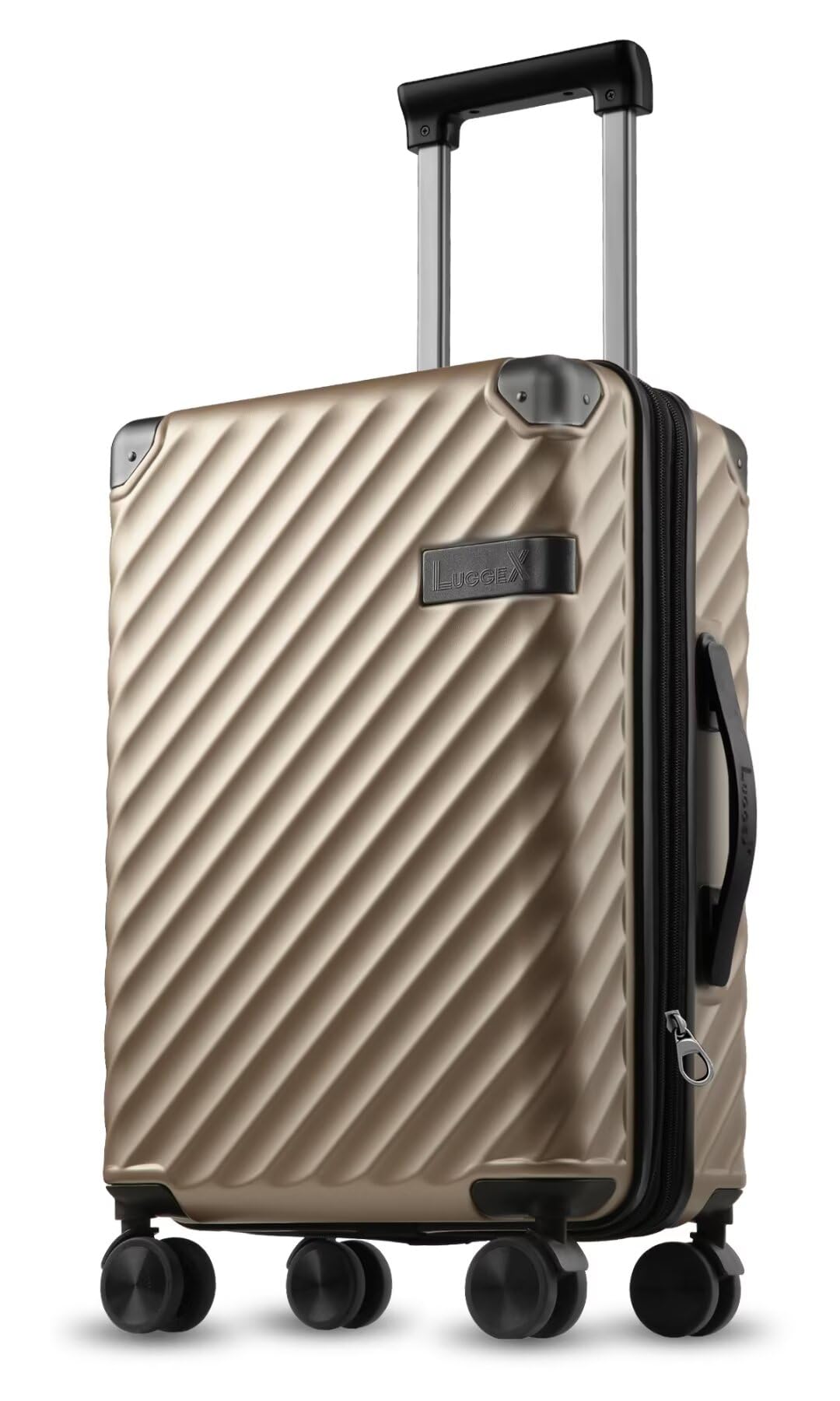 LUGGEX Carry On Luggage 22x14x9 Airline Approved - Polycarbonate Expandable Hard Shell Suitcase with Spinner Wheels