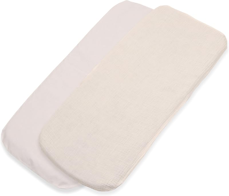 Pack 2ud.Sabana Bajera Capazo para Joolz AER 2 | Funda Colchón Protector Cuco Carrito Bebe | BAMBULA+ ALGODÓN BLCO | 100% Algodón Certificado Oeko-Tex® Organic Cotton