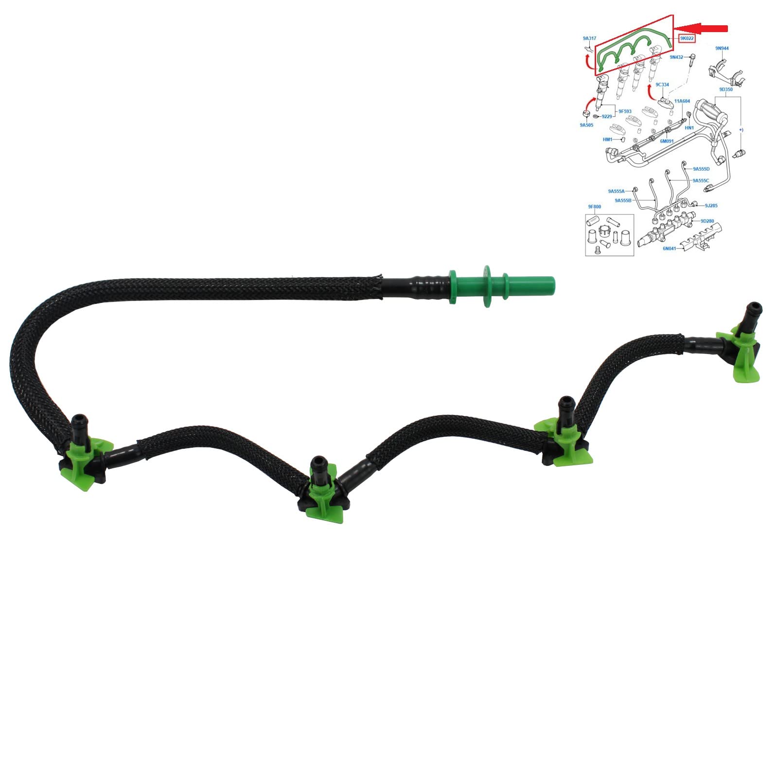 Fuel Injector Leak-off Return Pipe Compatible With CITROEN JUMPY DIESEL