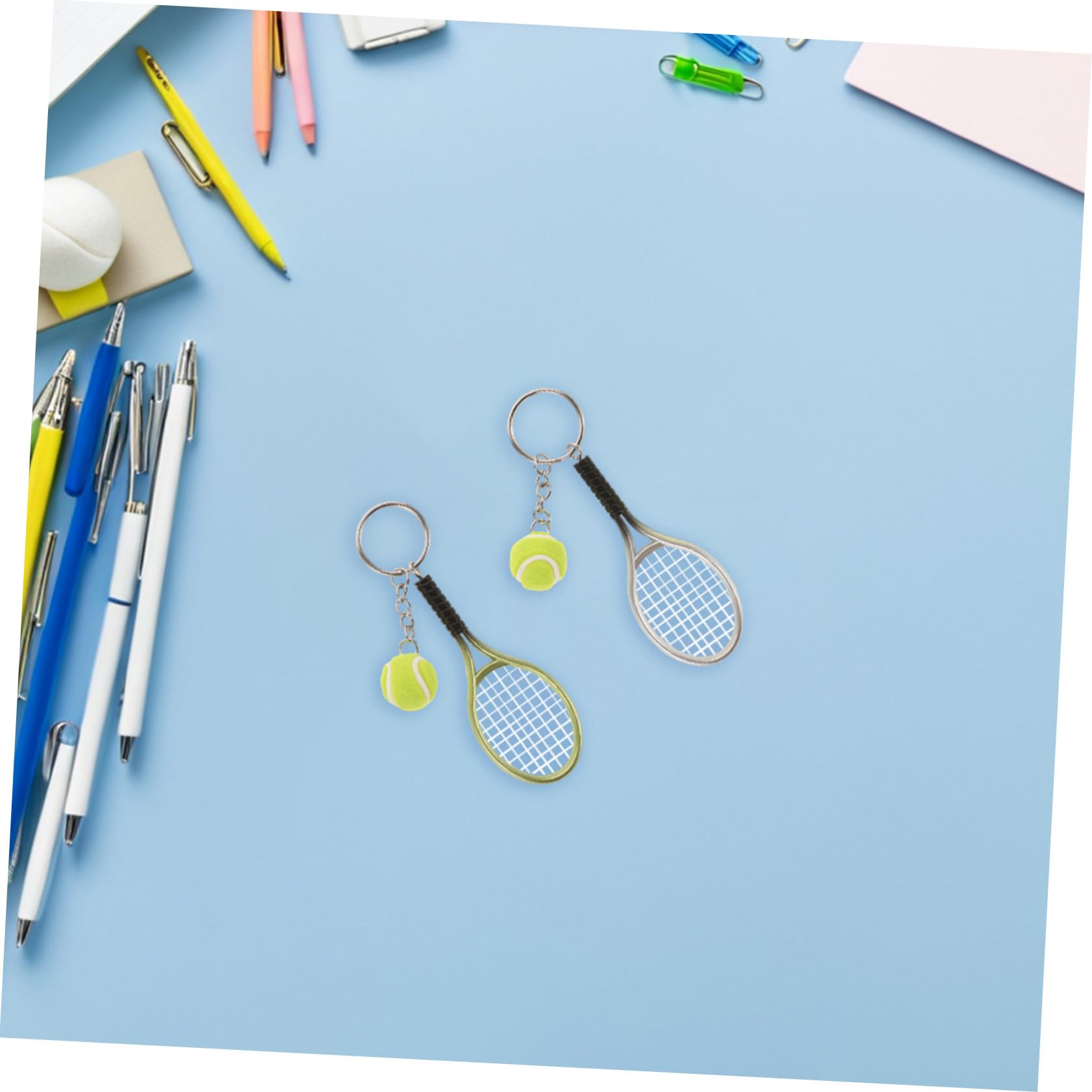 KOMBIUDA 18 Portachiavi Per Amanti Dello Sport Portachiavi Con Da Tennis Accessori