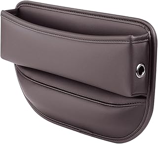 CAVLA Car Seat Gap Filler, Car Seat Storage Box Car Seat Gap Organizer Car Seat Gaps Filler Organizer Car Seat Gap Filler Organizer PU Leather Car Storage Box Console Organizer(Brown)