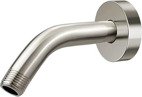 Brazo de ducha y brida de 6 pulgadas, hecho de acero inoxidable, montado en la pared para cabezal de ducha fijo y soportes de cabezal de ducha de