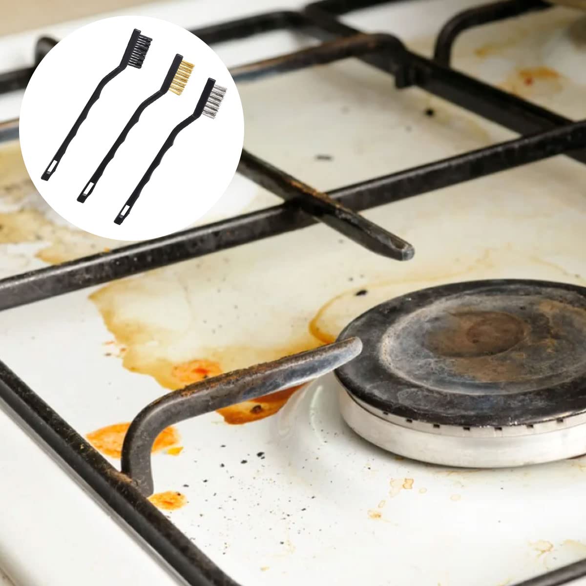 Spazzoline Metalliche 3 Pezzi - Mini Spazzole In Ottone Per Pulizia Ruggine E Sporco - Foto 8