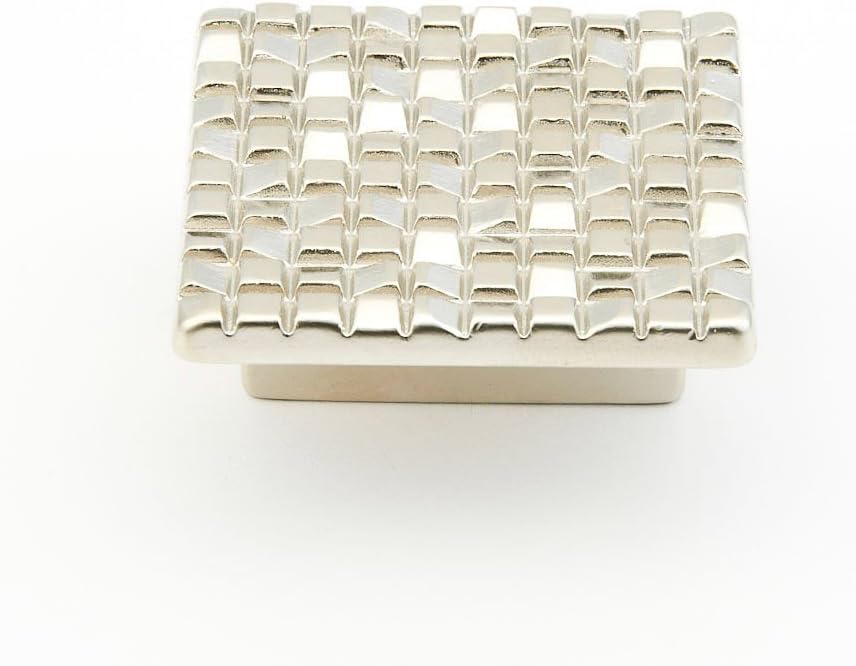 Schaub Mosaic Collection 1-7/8 in. (48mm) Square Knob, Satin Nickel - 234-15