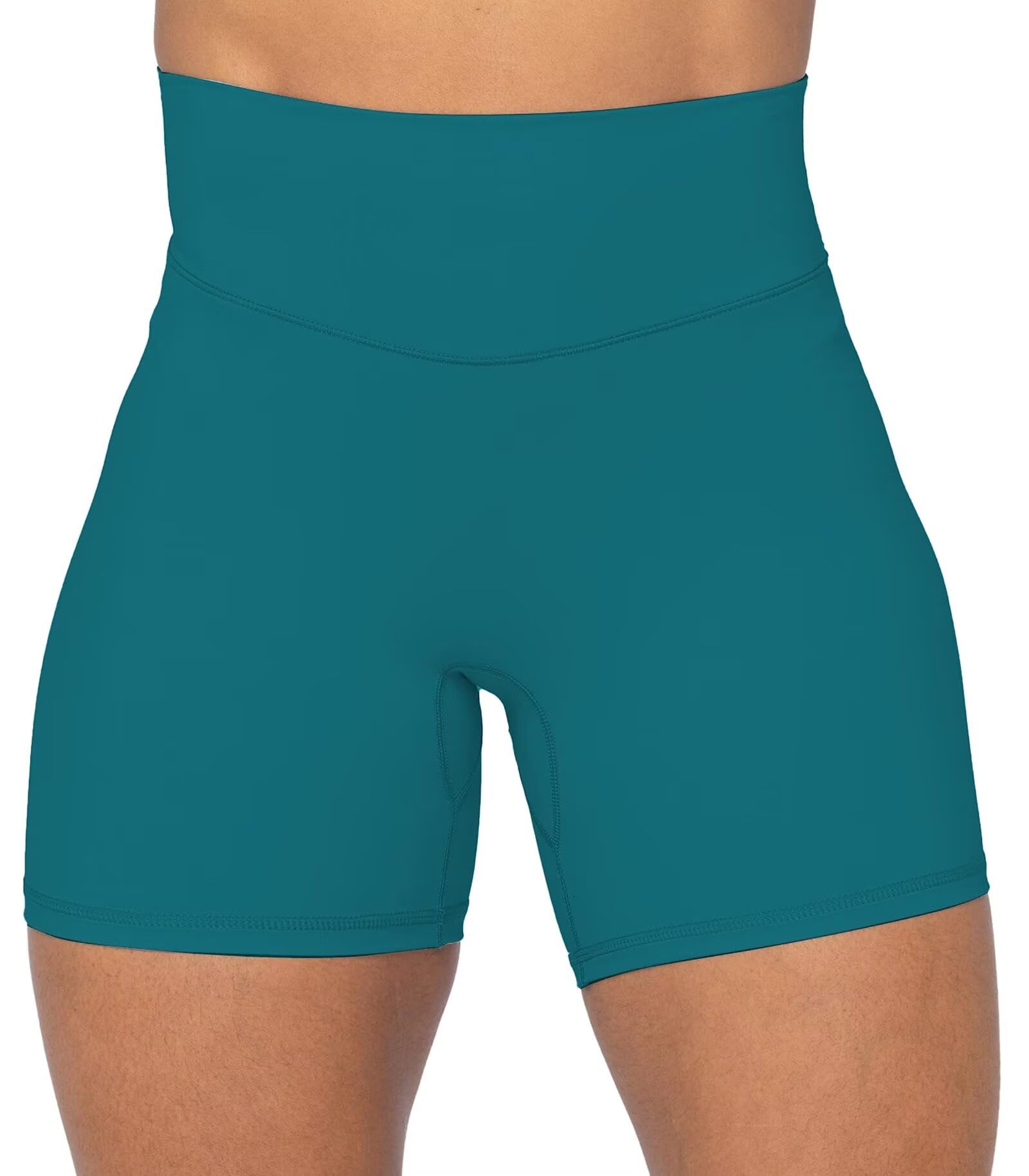 Sunzel No Front Seam High Waist Biker Shorts for Women, Squat Proof Yoga Workout Gym Bike Shorts