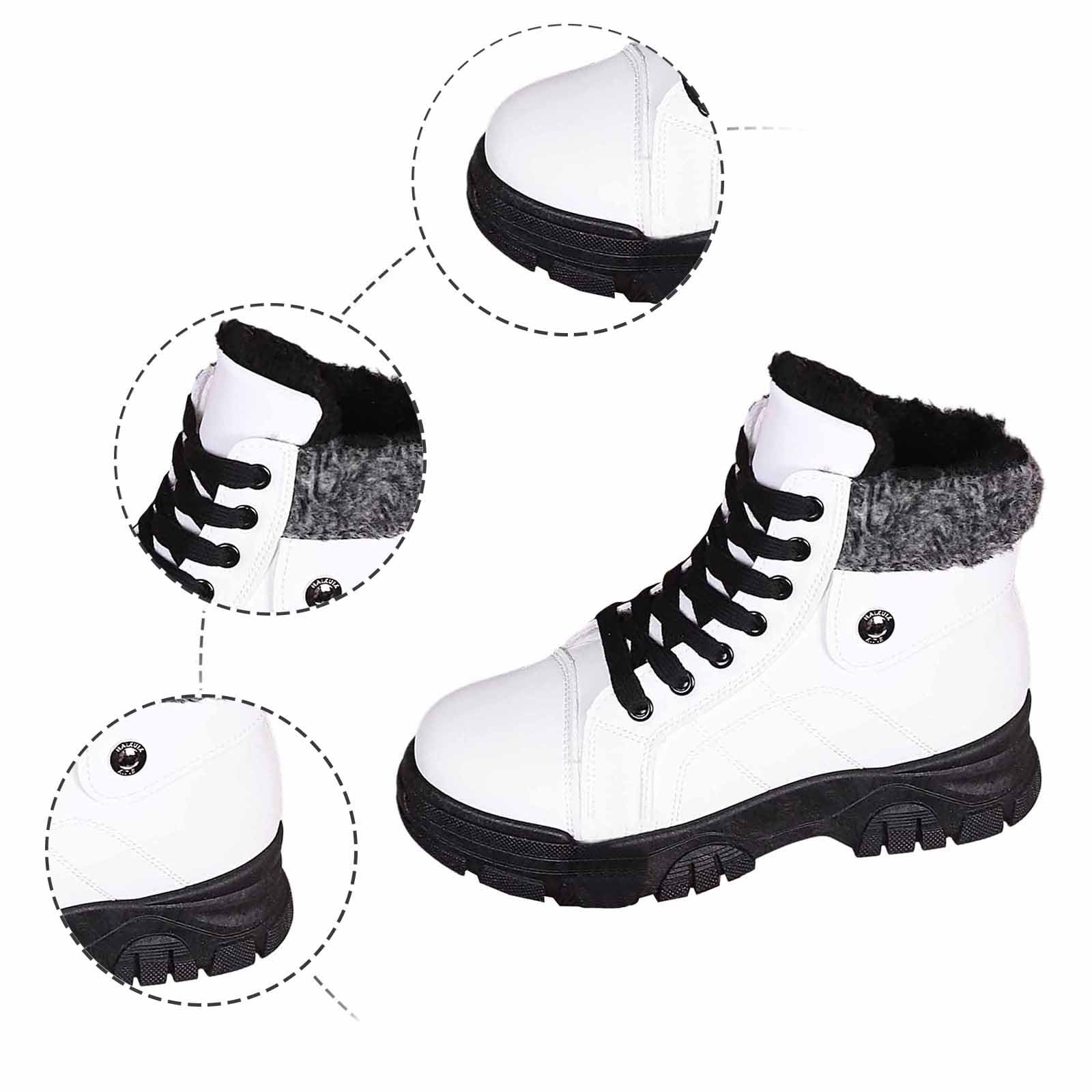 Bottes Femme Boots Fourrées Chaussure Ski Femme 40 Polaire Botas Durable Bottes Neige Hautes Baskets Fourrées Bottines Neige Mi Mollet Chaussures Hiver Bottine Chaude Caoutchouc De Imperméable