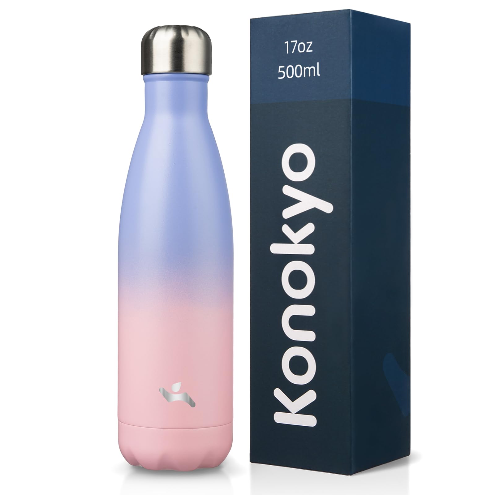 Konokyo 17 oz Insulated Stainless Steel Water Bottle, Pastel Sunset