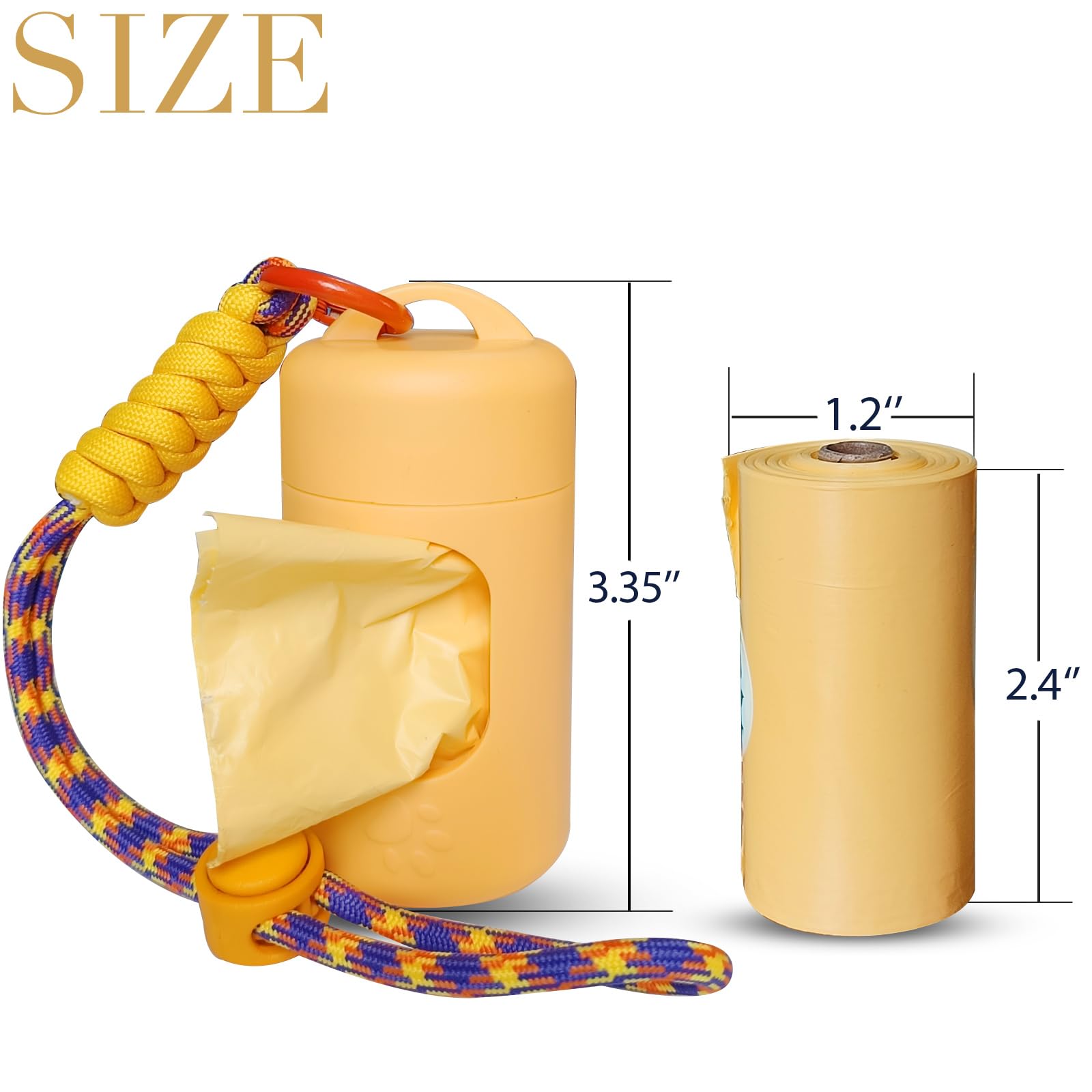 A&H ZIER Poop Bag Holder with Portable Colourful Wrap Strap, Soft Dog