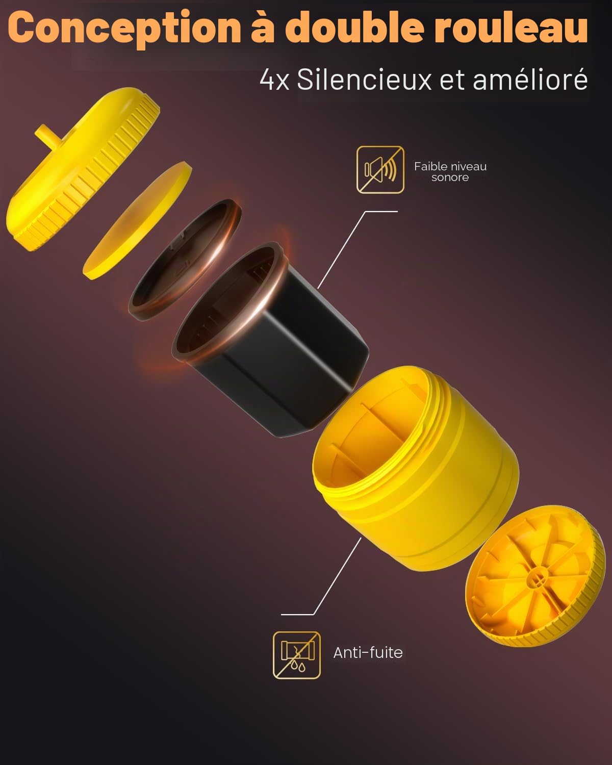 Kit de Culbuteur de Roches, Polisseuse de Roches avec Minuteur Numérique de 9 Jours, Kit Complet de Polissage de Roches, Conception de Réduction du Bruit à Double Couche, Le Broyeur Comprend un