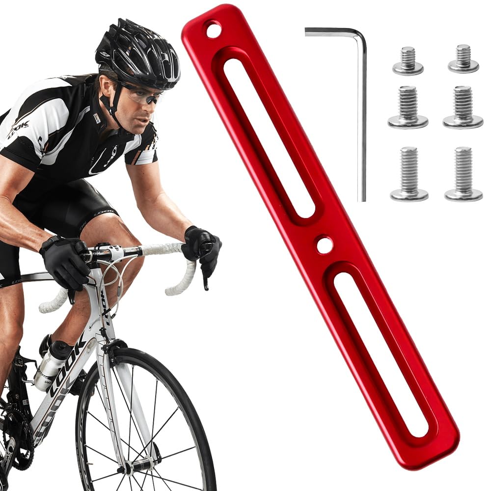 Adaptateur De Porte-bidon En Aluminium – 13,2 X 1,8 Cm, Noir – Avec 6 Vis Et Tournevis – Pour Vélo Et Moto, Réglage Précis De La Cage