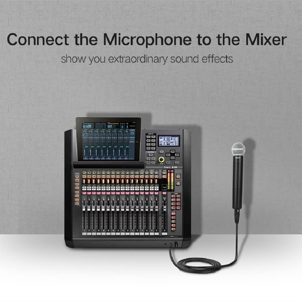 Kabel audio, kabel instrumentalny, kabel XLR do gniazda mikrofonowego Jack Lead Aux TRS 6,35 mm/6,5 mm męski przewód żeński mikser gitarowy wzmacniacz stereo (kolor: jak pokazano, rozmiar: jeden rozmi
