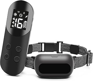 Dog Shock Collar - LOSRIK Dog Training Collar with Remote, Rechargeable Dogs Bark Collars Waterproof Electric Bark Collar for Small Medium Large Dogs with 3 Training Modes, Beep, Vibration, Safe Shock