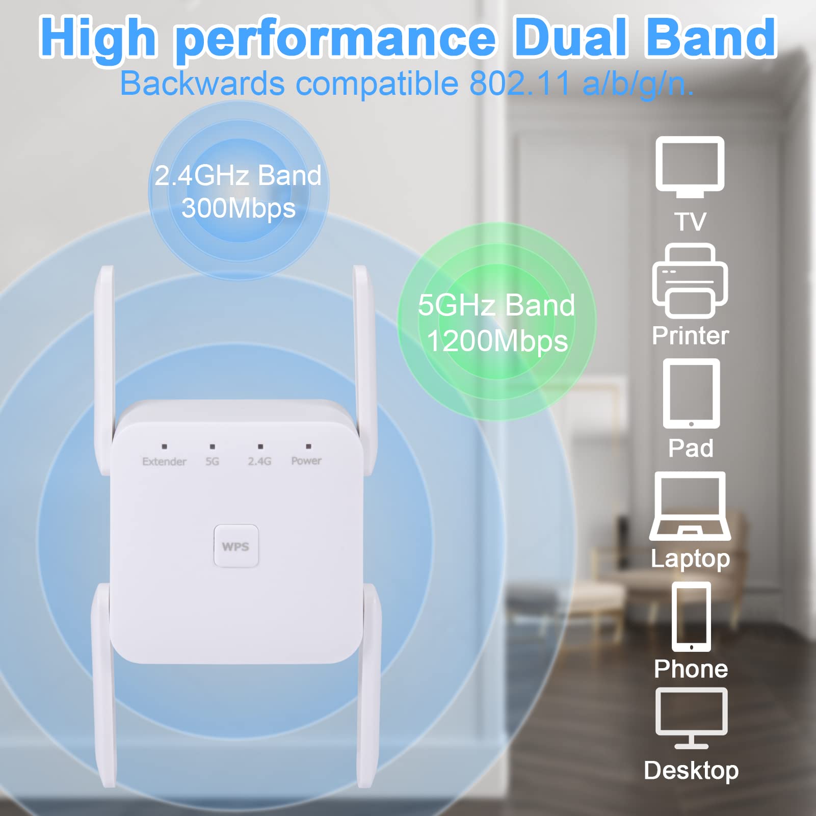 Tp Link Repeteur Wifi Répéteur WiFi Double Bande CIEOULLIN 1200 Mbps - Amplificateur Signal Jusqu'à 100m² - Port Ethernet Répéteur 1200Mbps 5GHz