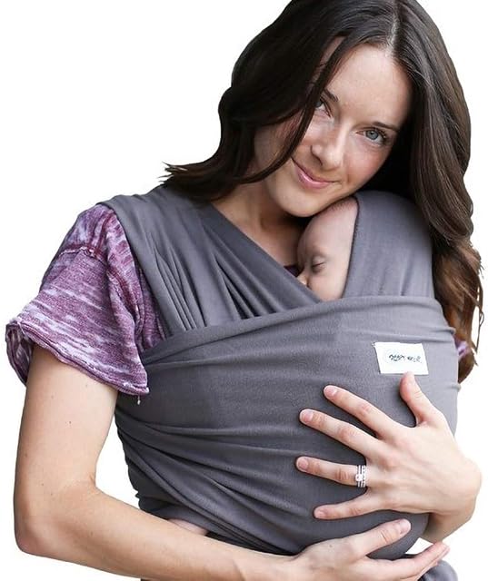 Sleepy Wrap Baby Sling Carrier for Newborns - Baby Wrap Carrier for Newborn to Toddler up to 35 lbs - Hands Free Stretchy Ergo Sling (Dark Grey)
