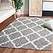 Safavieh Dallas Shag Collection SGD257G Grey and Ivory Area Rug (4' x 6')