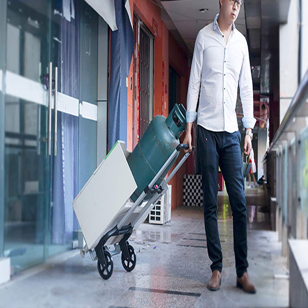 Lekki aluminiowy składany wózek ręczny – przenośny wózek na zakupy z kółkami dla łatwego transportu idealny do podróży spożywczych i codziennego użytku.