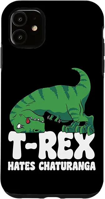 Carcasa iPhone 11 T-Rex Chaturanga Yoga Brazos Cortos Dino Divertido