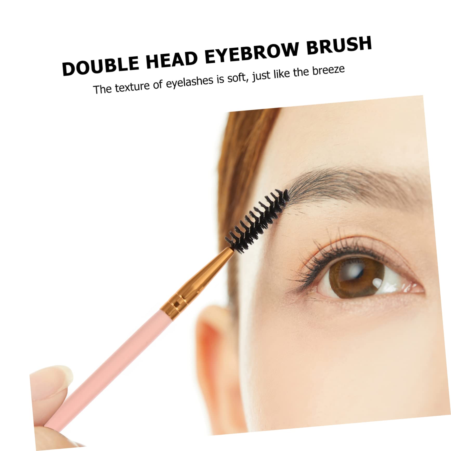 SHERCHPRY 6Pcs Angled Eyebrow Makeup Brushes Portable Dual Ended Lash Curlers for Eye Makeup Comfortable and Elastic for Women