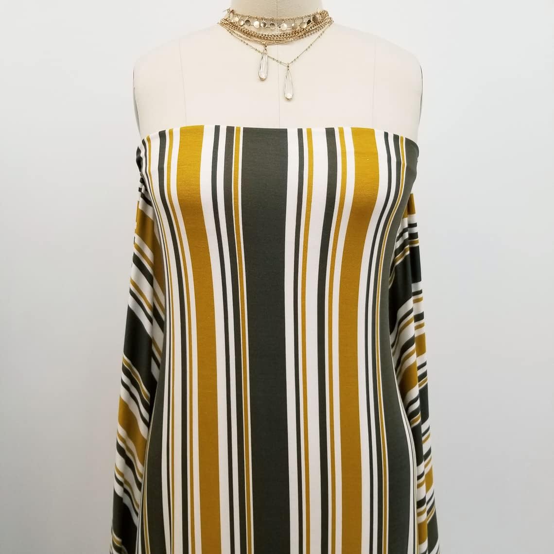 Stripes Pattern Printed Heavy Rayon Spandex Jersey Knit Fabric/ 4 Way Stretch/Stripes Print/Maternity, Apparel, DIY Fabric