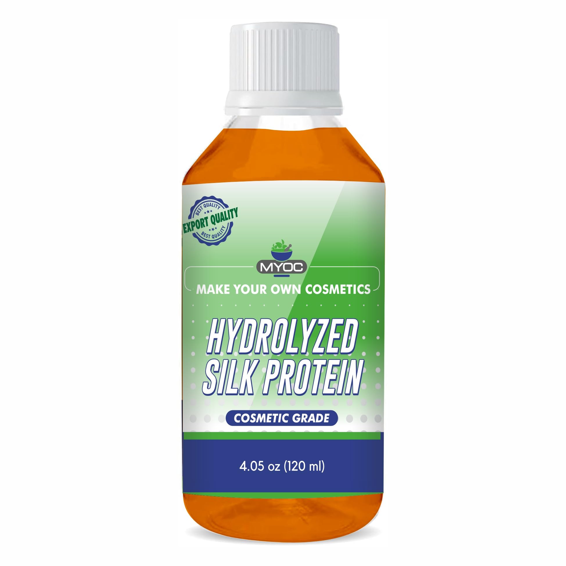 Hydrolyzed Silk Protein  Cosmetic Grade | For Skin & Hair Care Formulations | Water-Soluble Protein for DIY Creams, Serums, Conditioners & Masks | 120 ml / 4.06 Fl Oz 4.06 Fl Oz (Pack of 1)