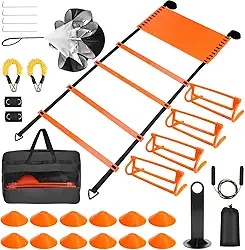 Kit Funcional, Conjunto de 23 peças Cones de Treinamento Funcional, Kit Funcional Treino Completo, Kit Treino Futebol Agilidade, Fisioterapia Equipamentos, Cones, Kit Fisioterapia