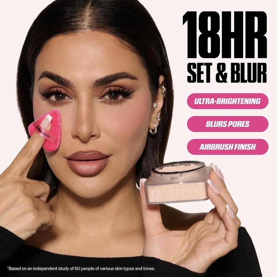 HUDA BEAUTY Original | Easy Bake | Loose Baking & Setting Powder | Lose Powder Fixierendes Make-up | 20 Gramm | by BELLA (CERRY BLOSSON CAKE, 20.00 g (1er-Pack)
