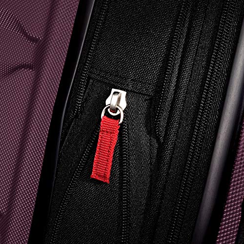Samsonite Omni PC Hardside Expandable Luggage with Spinner Wheels, Purple, Checked-Medium 24-Inch