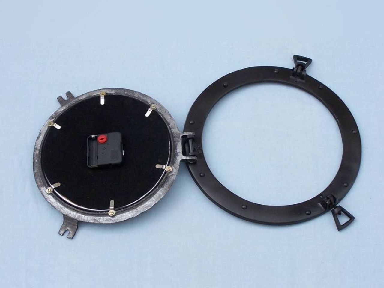 Handcrafted Nautical Decor Decorative Ship Porthole Orologio da Parete, Black, 30,5 cm