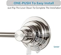 Vista 3 de BOPai Toallero extensible con ventosa de 17-28.5 pulgadas, barra extraíble para puerta de ducha, níquel cepillado