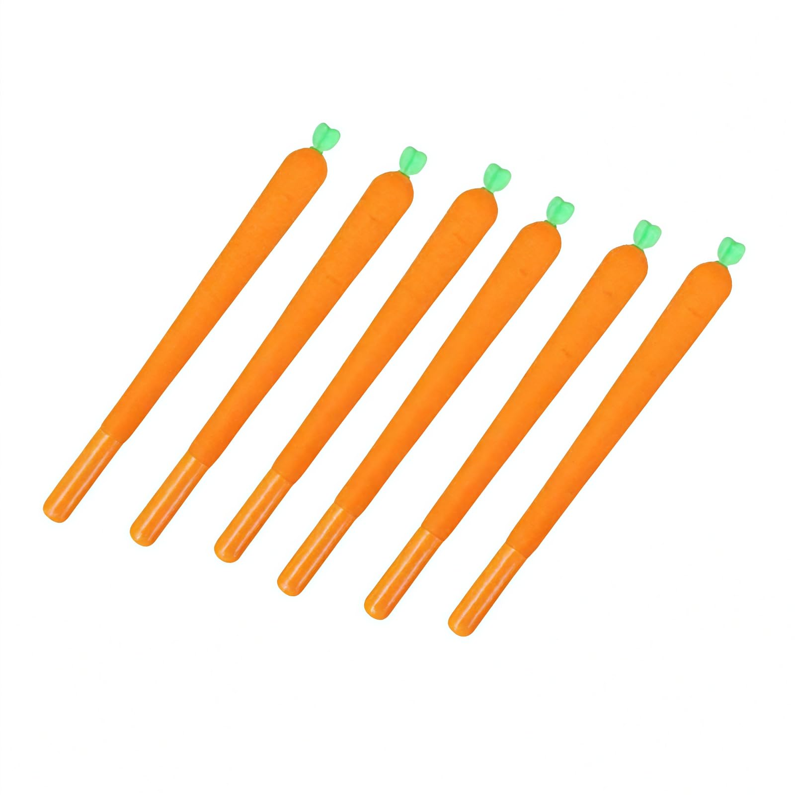 6 Pcs Carrot Gel Pens, Orange School Company Writing Gel Pen, Creative Classic Cute Gel Pen to Write Smoothly Funny Carrot 0.5mm Black Gel Ink Writing Pen Office School Supply Creative Gift