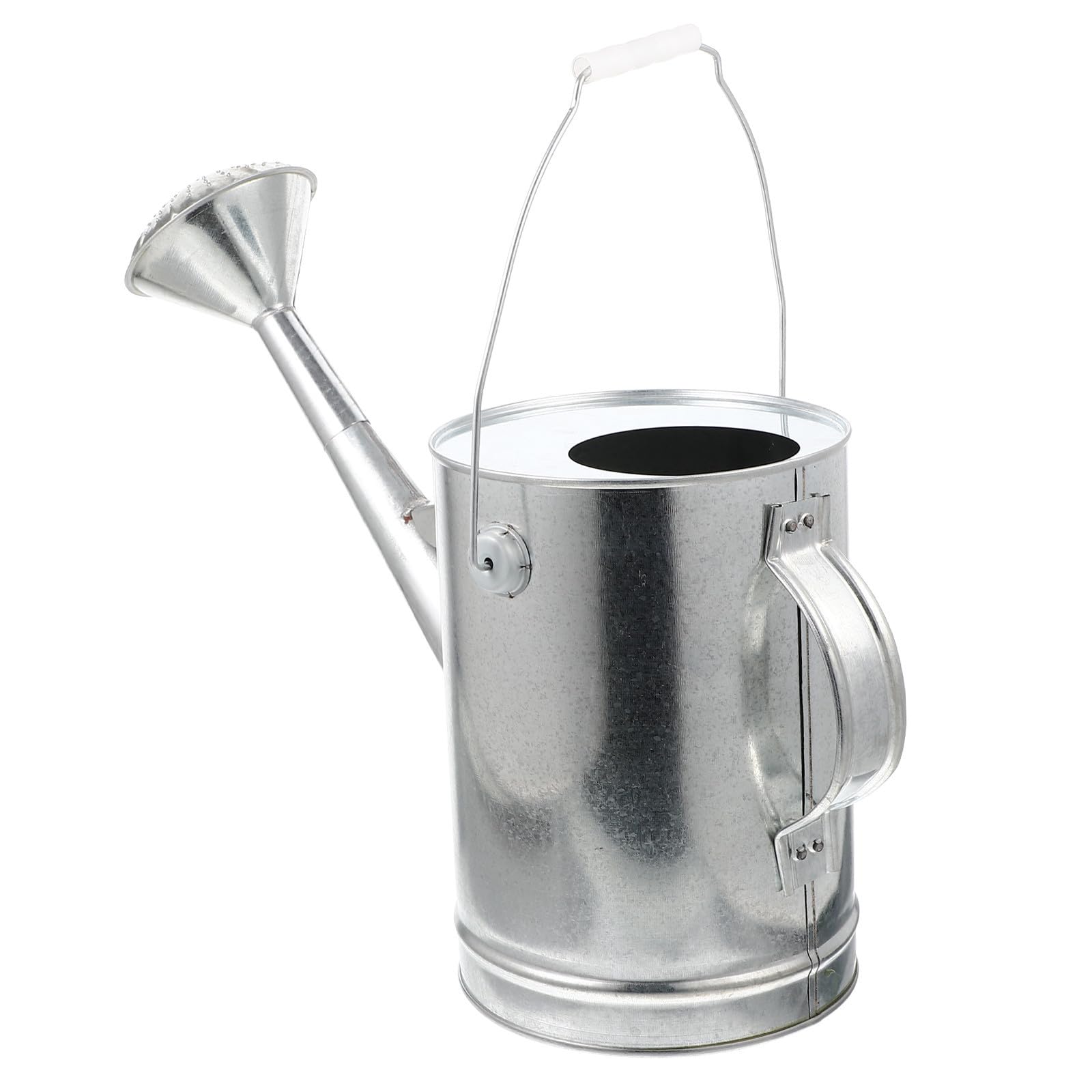 YARNOW Regadera de Hierro Galvanizado, Regadera de Caño Largo, 5 L, Color Plata, para Plantas de Interior y Oficina