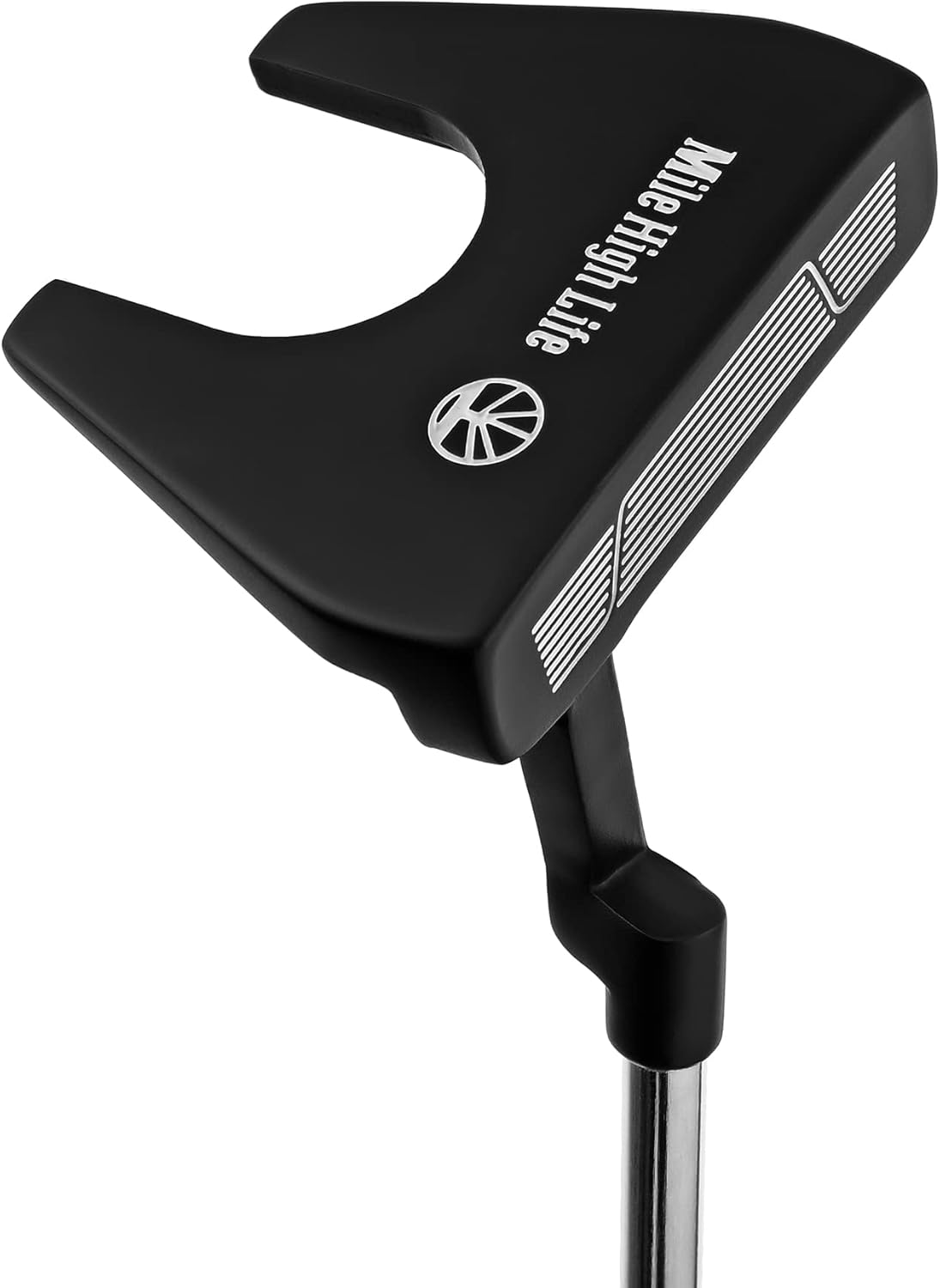 Mile High Life | Men’s Golf Putter with Premium Grip | Right Handed Putters with Aim Line | Mallet Putter for Entry Level Golfer | Value Alternative to Major Brands Black-E Blade
