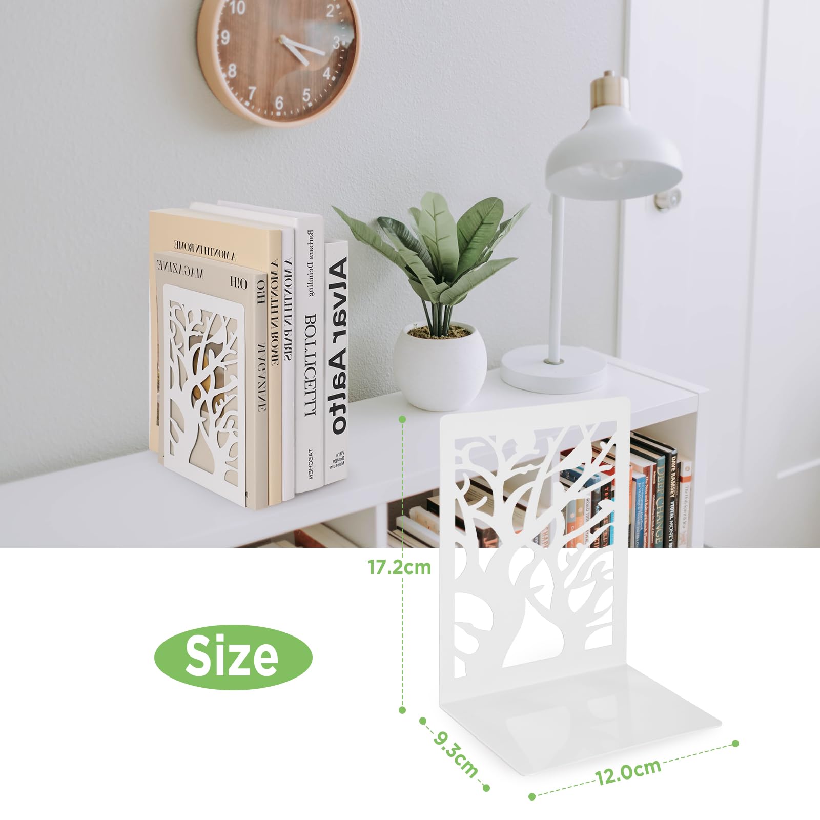 ALCO-Albert Buchstützen Aus Metall - Stilvolle Halterungen Für Bücher & DVDs Im Regal